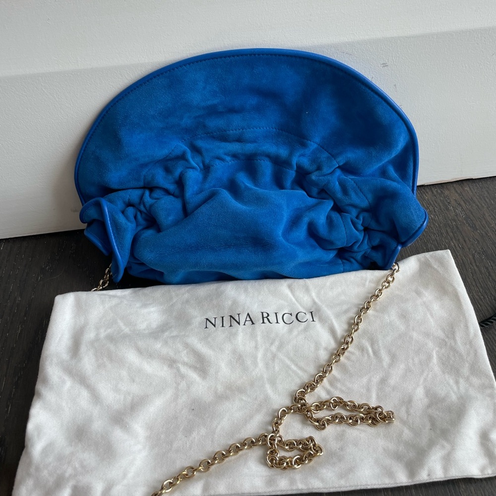 Nina Ricci Suede Dumpling Clutch